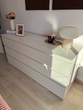 Cómoda IKEA MALM 6 cajones blanca