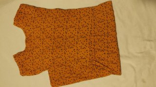 Vestido Mango Negro y Naranja Talla L