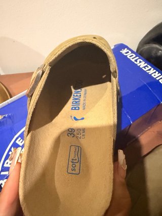 Birkenstock Gris Verde Soft Footbed Nuevas