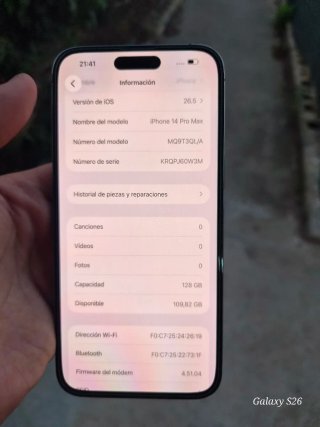 iPhone 14 Pro Max 128GB Negro/Plata