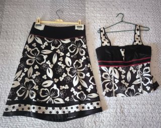 CONJUNTO FIESTA FALDA Y TOP ESTAMPADO FLORAL