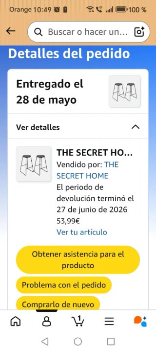 2 Taburetes Altos Cocina Metal Negro sin estrenar