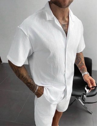 Conjunto de lino blanco