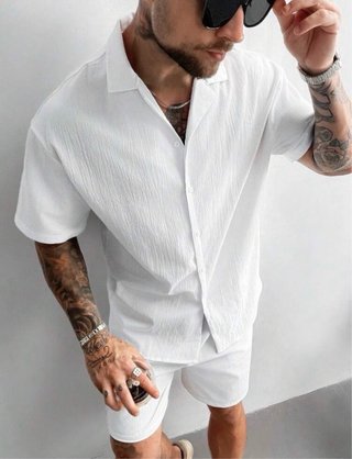 Conjunto de lino blanco