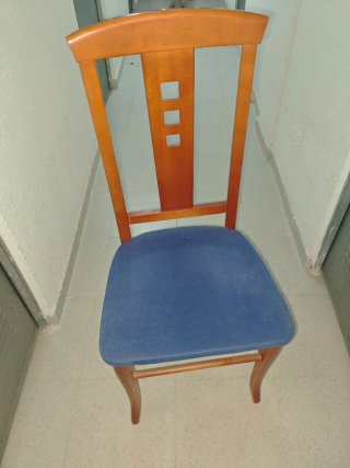 4 Sillas de Comedor Tapizadas Azul