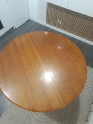 Mesa de comedor extensible de madera