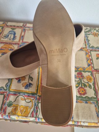 Zapatos Mika Beige Tacón Bajo