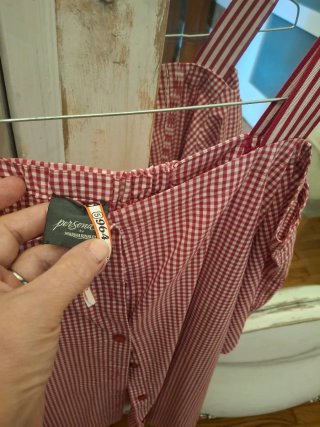 Camicia a quadretti rossa e bianca