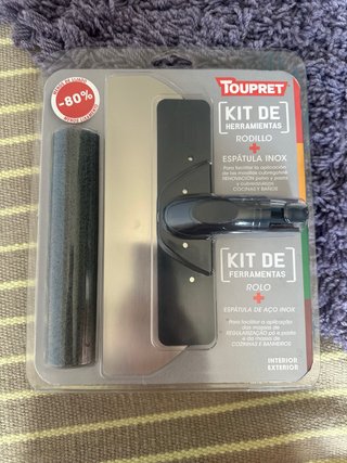 Kit Herramientas Toupret Rodillo Espátula Inox