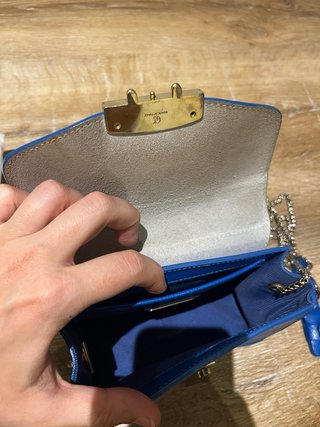 Bolso Furla Azul y Dorado