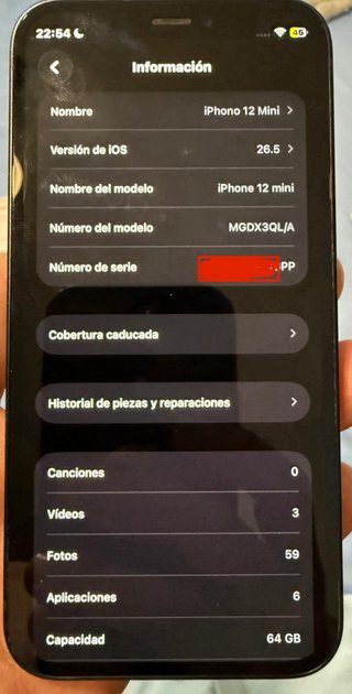 iPhone 12 Mini 64GB Color Negro