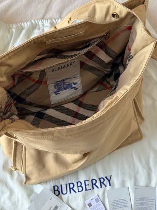 Borsa Tote Burberry Media Beige