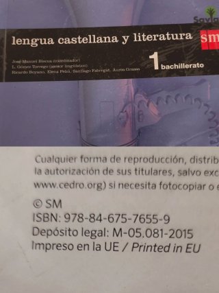Lengua castellana y literatura 1 Bachillerato A...
