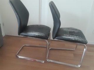 Juego de 2 Sillas Negras Salón