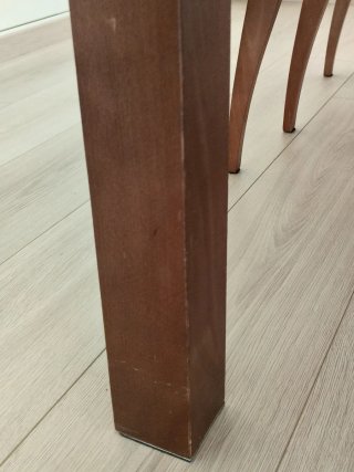 Mesa de comedor extensible, madera color wengué