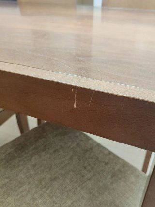 Mesa de comedor extensible, madera color wengué