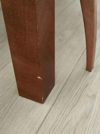 Mesa de comedor extensible, madera color wengué