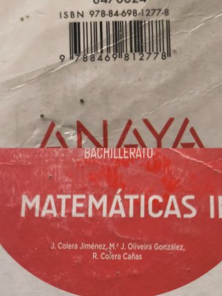 Matemáticas II 2 Bachillerato