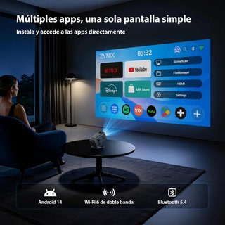 Mini proyector NIX500 Android 14 NUEVO