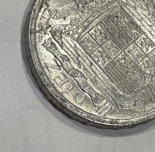 10 Cent España 1941 Jinete variedad PLVS con V SC-