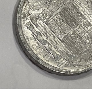 10 Cent España 1941 Jinete variedad PLVS con V SC-