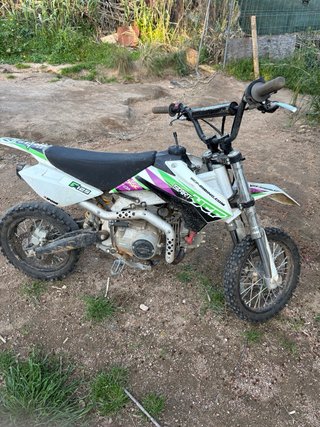 Pit Bike 125cc Motocross Verde y Blanca