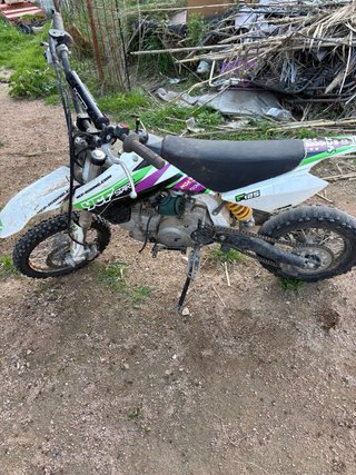 Pit Bike 125cc Motocross Verde y Blanca