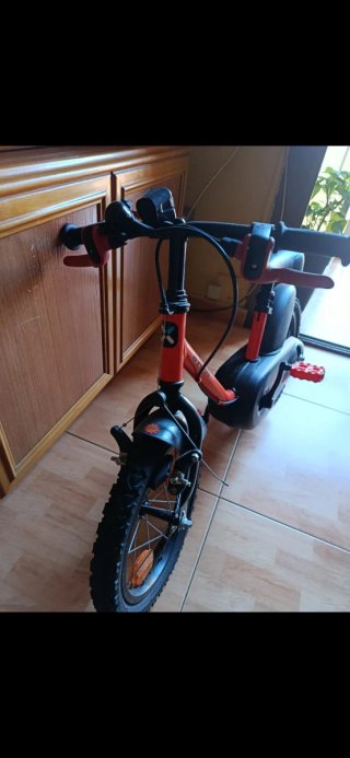 Bicicleta infantil naranja