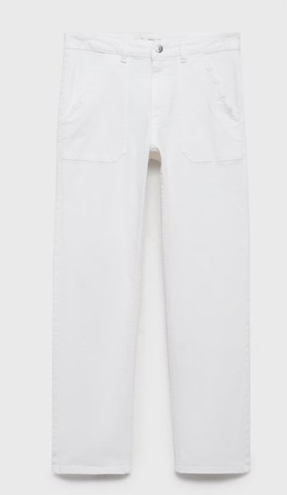 Pantalón vaquero blanco Mango Talla 38