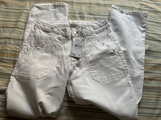 Pantalón vaquero blanco Mango Talla 38