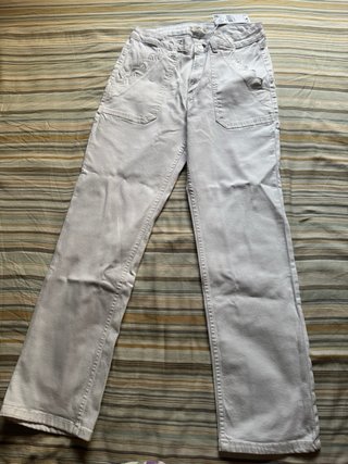 Pantalón vaquero blanco Mango Talla 38