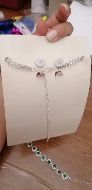 Set gioielli pietre verdi e argento
