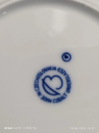 6 Platos Hondos Porcelana Azul COBALTO.