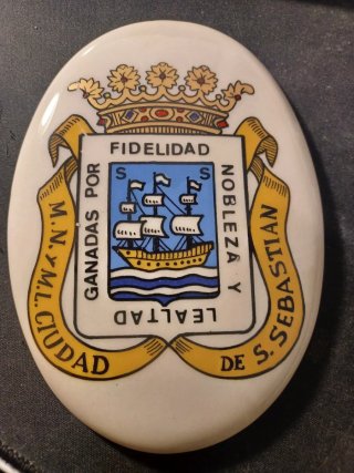 Medallón Cerámica Esmaltada Ciudad San Sebastián