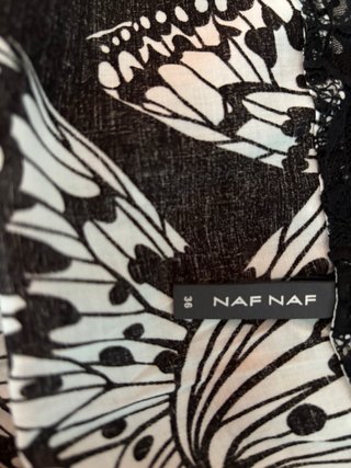 Vestido NAF NAF mariposa negro y blanco