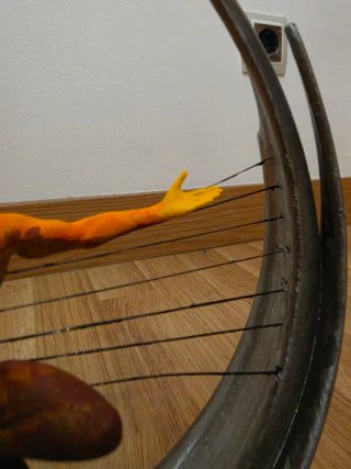 Escultura Arte Moderno 3D Pintada a Mano