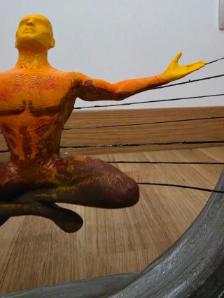 Escultura Arte Moderno 3D Pintada a Mano