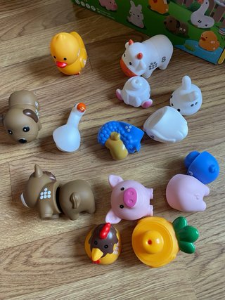 Juego de 10 animales de granja para bebés