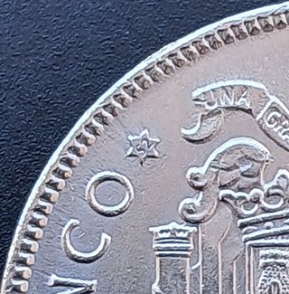 5 Pesetas 1949 (19 - 52) ¡SC! ¡MONEDA TROQUELADA!