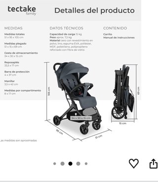 Silla de paseo gris