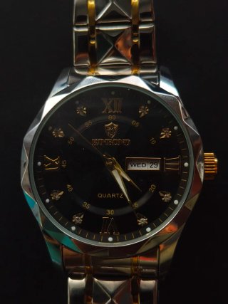 Reloj BINGRONG Vestir Dorado y Plateado