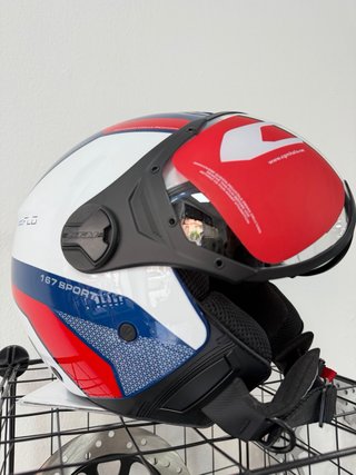 Variedad cascos de moto integrales diseños neón
