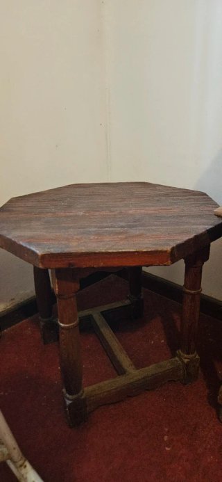 Mesa auxiliar rústica madera maciza