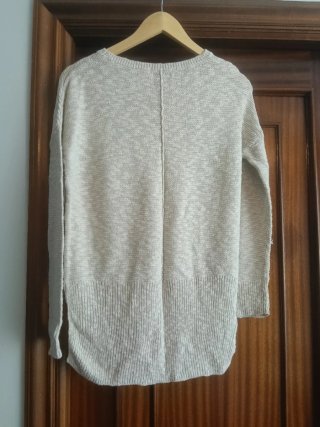 Jersey Mango calado beige verano talla L