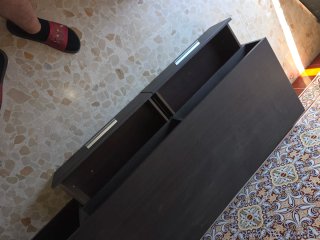 Mueble bajo TV madera y metal