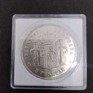 5 PESETAS MONEDA ALFONSO XIII 1889 *18*89