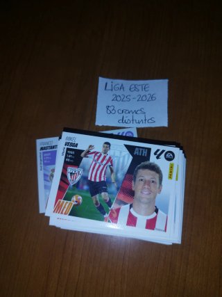 Liga Este 25-26: 83 cromos distintos