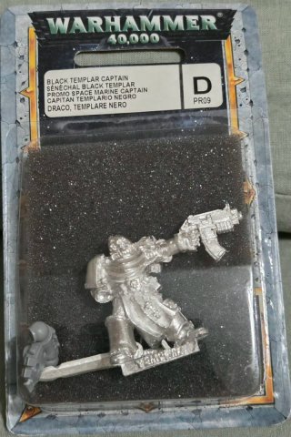 Capitán Draco Templarios Negros Metal WarhammerOOP