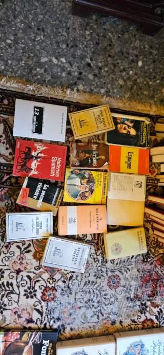 Gran lote de libros antiguos, enciclopedias,vinilo