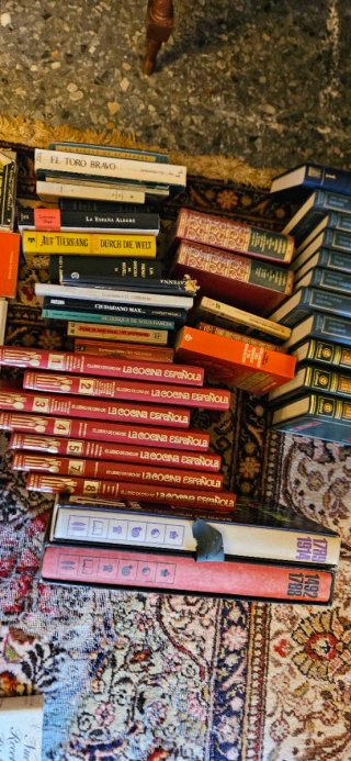 Gran lote de libros antiguos, enciclopedias,vinilo